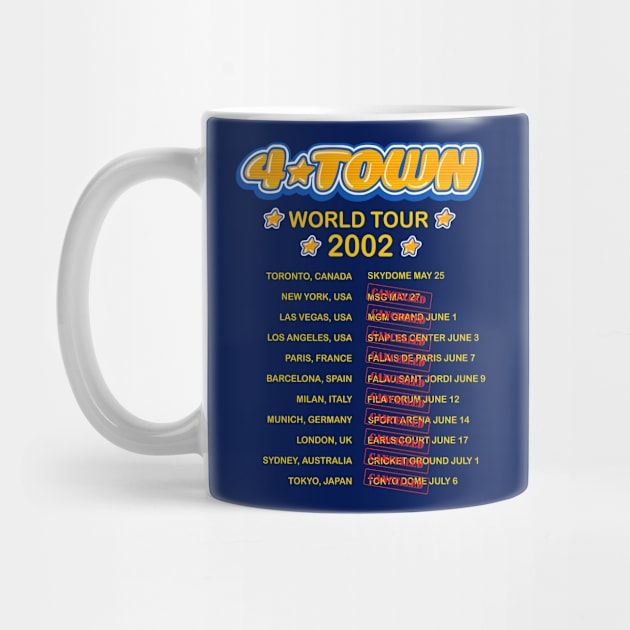 4Town world tour dates 2002 concert tee by EnglishGent